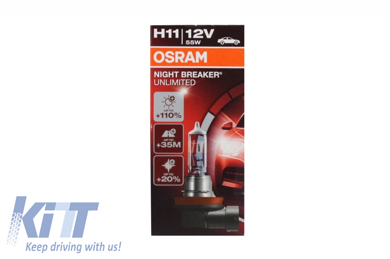 OSRAM NIGHT BREAKER UNLIMITED H11 Halogen Headlamp 12V 60/55W