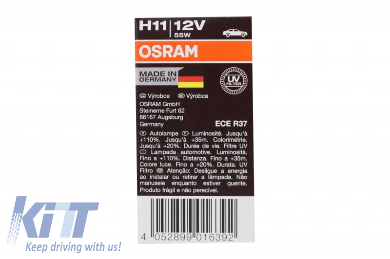 OSRAM NIGHT BREAKER UNLIMITED H11 Halogen Headlamp 12V 60/55W 