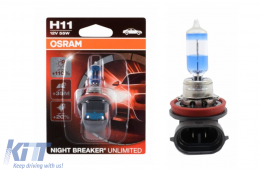 OSRAM NIGHT BREAKER UNLIMITED H11 Halogen Headlamp 12V 60/55W - 64211NBU-01B