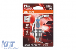 OSRAM Халоген лампа Night Breaker Laser H4 64193NL-01BF 12V 60/55W (1 брой - Блистер)-image-6067552