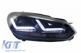 Osram Ксенон Upgrade Фарове LEDriving подходящи за VW Golf 6 VI (2008-2012) Червен TFSI LED Динамичен последователни Въртящи се светлини-image-6028765