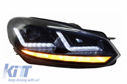 Osram Xenon Fari Fanali per VW Golf 6 VI 08-12 Nero LED Dynamic Turning Lights-image-6029324
