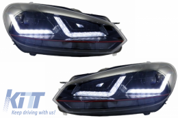 Osram Xenon fejlesztett Első lámpák LEDriving Volkswagen Golf 6 VI (2008-2012) piros GTI LED dinamikus sorozatos kanyarodó lámpák-image-6028764