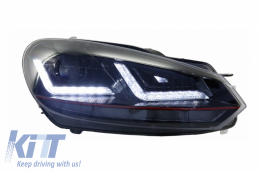 Osram Xenon fejlesztett Első lámpák LEDriving Volkswagen Golf 6 VI (2008-2012) piros GTI LED dinamikus sorozatos kanyarodó lámpák-image-6028765