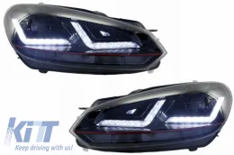 Osram Xenon fejlesztett fényszórók LEDriving Volkswagen Golf 6 VI (2008-2012) piros GTI LED dinamikus irányjelzővel-image-6028764