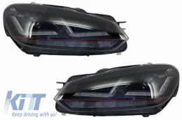 Osram Xenon fejlesztett fényszórók LEDriving Volkswagen Golf 6 VI (2008-2012) piros GTI LED dinamikus irányjelzővel-image-6028766