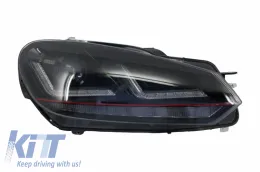 Osram Xenon fejlesztett fényszórók LEDriving Volkswagen Golf 6 VI (2008-2012) piros GTI LED dinamikus irányjelzővel-image-6028767