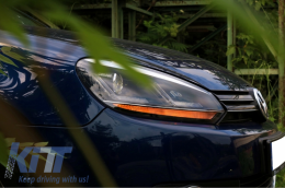 Osram Xenón Upgrade Fanária Emprós LEDriving katállhlo gia VW Golf 6 VI (2008-2012) Chrómio LED Dunamikó Sequential Fotismós strofís-image-6029353