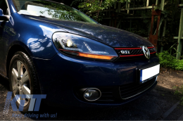Osram Xenon Upgrade Headlights LEDriving suitable for VW Golf 6 VI (2008-2012) Red GTI LED Dynamic Sequential Turning Lights-image-6028770