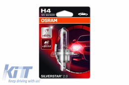 Халоген челна лампа OSRAM SILVERSTAR 64193SV2 H4 12V 60/55W Блистер (1 брой)-image-6029508