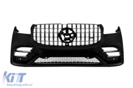 Pacchetto di tuning con elementi neri e griglia cromata/nera adatta per Mercedes GLS X167 2020-2023 per il modello dotato di paraurti posteriore A Design line-image-6138619