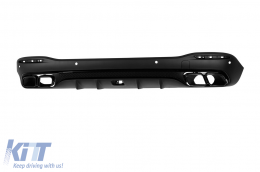 Pacchetto di tuning con elementi neri e griglia cromata/nera adatta per Mercedes GLS X167 2020-2023 per il modello dotato di paraurti posteriore A Design line-image-6138623