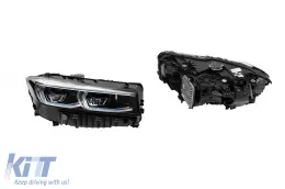 Pacchetto di tuning LCI adatto per BMW Serie 7 G12 a passo lungo 2016-2018 con elementi in vernice nera-image-6163347