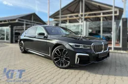 Pacchetto di tuning LCI adatto per BMW Serie 7 G12 a passo lungo 2016-2018 con elementi in vernice nera-image-6163397