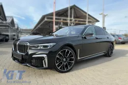 Pacchetto di tuning LCI adatto per BMW Serie 7 G12 a passo lungo 2016-2018 con elementi in vernice nera-image-6163398