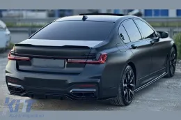 Pacchetto di tuning LCI adatto per BMW Serie 7 G12 a passo lungo 2016-2018 con elementi in vernice nera-image-6163407