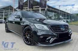 Pacchetto di tuning tipo B design adatto per Mercedes Classe S W222 2017-2020, con soglie lunghe-image-6142305