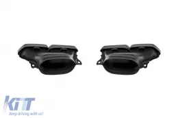 Pack de tuning A design type 63 LCI adapté pour Mercedes Classe C S205 2013-2020 avec grille GT chrome/noir et embouts chromés-image-6151162