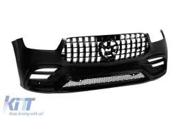 Pack de tuning adapté pour Mercedes GLE Coupe C167 après 2019 avec des finitions noires, une grille noire et des embouts d'échappement noirs-image-6138568