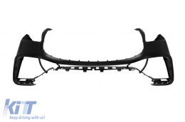 Pack de tuning avec éléments noirs et grille chromée/noire adaptée pour Mercedes GLS X167 2020-2023 pour le modèle équipé d'un pare-chocs arrière A Design line-image-6138621