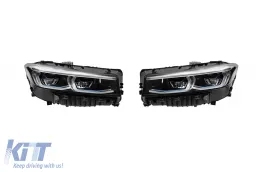 Pack de tuning LCI adapté pour BMW Série 7 G12 à empattement long 2016-2018 avec éléments en laque noire-image-6163345