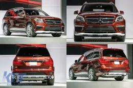 Pack de tuning type 63 adapté pour Mercedes GL X166 2012-2015 avec embouts chromés-image-6140680