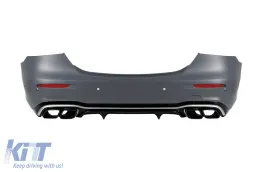 Pack de tuning type 63 adapté pour Mercedes E-Class W213 berline après 2020 avec embouts et éléments noirs-image-6142220