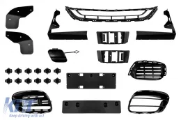 Pack de tuning type 63 adapté pour Mercedes Classe S W222 2017-2020 avec embouts d'échappement noirs, empattement long-image-6237637