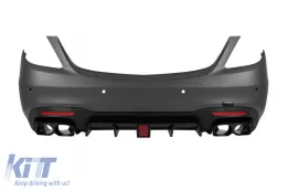 Pack de tuning type B design adapté pour Mercedes Classe S W222 2017-2020, avec seuils longs-image-6142269
