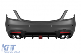 Pack de tuning type B design adapté pour Mercedes Classe S W222 2017-2020, sans jupes latérales-image-6142325