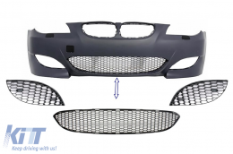 Pack Front Bumper Lower Central and Side Grille suitable for BMW 5 Series E60 E61 (2003-2010) M5 Design