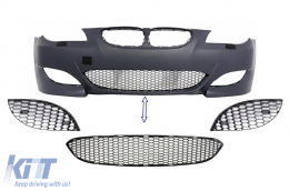image-37-Pack Front Bumper Lower Central and Side Grille suitable for BMW 5 Series E60 E61 (2003-2010) M5 Design