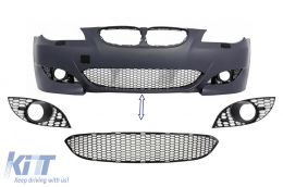 Pack Front Bumper Lower Central and Side Grille suitable for BMW 5 Series E60 E61 (2003-2010) M5 Design