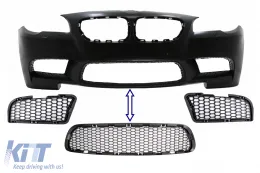 image-73-Pack Front Bumper Lower Central and Side Grille suitable for BMW 5 Series F10 F11 (2009-2017) only for M5 Bumper