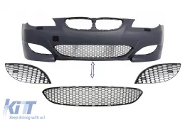 image-35-Pack Grille Calandre inférieure pour BMW Série 5 E60 E61 2003-2010 uniquement Pare-chocs M5 Design