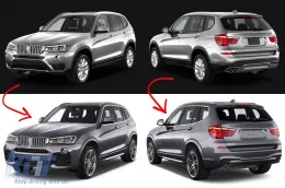 Pack M adapté pour BMW X3 F25 2014-2017 avec ouverture unique pour embout d'échappement double --oo------image-6139094