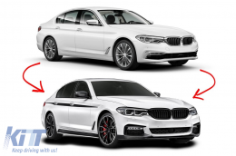 Pack M Performance Design Design Design Design adapté pour BMW Série 5 G30 avec grand diffuseur 2017-2020-image-6142684