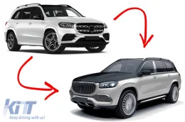 Pack Maybach adapté pour Mercedes GLS X167 2020-2023 avec marches-image-6148995