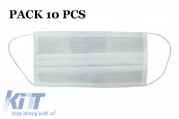 Package of 10 Mask with Folds 100% Polypropylene 2 Layers Unisex - MASKTNTM2TGH10