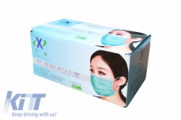 Package of 50 Disposable Protective Mask with Folds 3 Layers Unisex with Bending Strip-image-6063939
