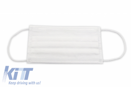 Package of 50 Disposable Protective Mask with Folds 3 Layers Unisex with Bending Strip-image-6063953