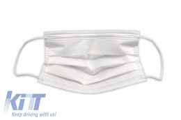 Package of 50 Disposable Protective Mask with Folds 3 Layers Unisex with Bending Strip-image-6063955