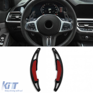 image-51-Paddle shifter extension aluminum black fits for BMW X5M F85 X6M F86 14-19