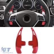 Paddle Shifter Extension Aluminum Red for Mercedes AMG S63 W221 CLA45 C117 CLS63 - ODETM6025188