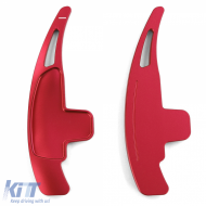 Paddle shifter extension aluminum red for Mercedes AMG SL63 65 R230 SLK55 R171 SLS-image-6257521