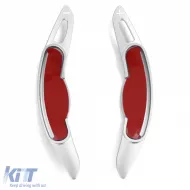 Paddle Shifter Verlängerung aus silbernem Aluminium, geeignet für Mini Cooper F55 F56 Cabrio F57-image-6206599