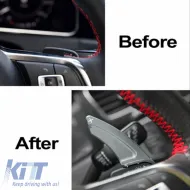 Paddles Shift Aluminium suitable for VW Golf VII (7) 13-17 / VW Tiguan 17+ Silver 2 Pieces-image-6310150