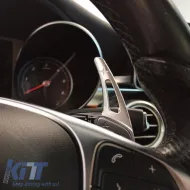 Paddles Shift Aluminium suitable for Mercedes-Benz C-Class W205 / GLC / GLE / S-Class / CLA / GLA Silver 2 Pieces-image-6310188