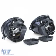 Paire de phares en verre clair H4 fumée noire adaptés pour VW Lupo 98-05-image-6196751