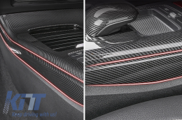 Panneau console côté garniture décorative carbone pour Mercedes W177 V177 18+-image-6063127